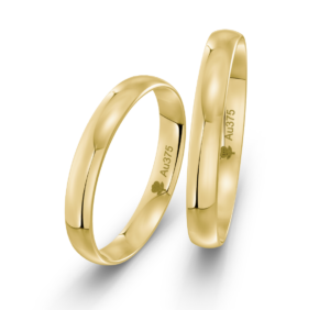 Svadobné obrúčky pologuľaté z oboch strán 3,00mm