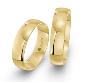 Svadobné obrúčky pologuľaté z oboch strán 5,00mm