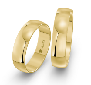 Svadobné obrúčky pologuľaté 5,00mm