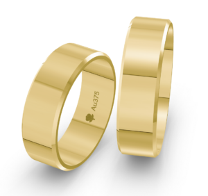 Svadobné obrúčky ploché so zrazenými hranami 6,00mm